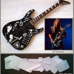 Jeff Hanneman guitar stickers Jackson punk vinyl decal Slayer full set 22