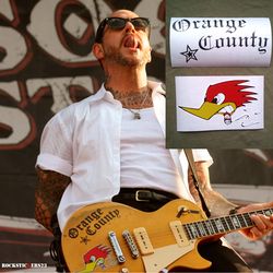 Mike Ness woodpecker & Orange County guitar stickers decal Social Distortion