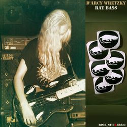 D'arcy Wretzky Rat bass stickers vinyl Fender decal The Smashing Pumpkins set 6