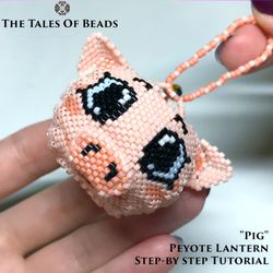 Beaded Pig Pattern Peyote Animal Lantern Tutorial / Beaded Chinese Zodiac Tutorial Peyote Ball Pig