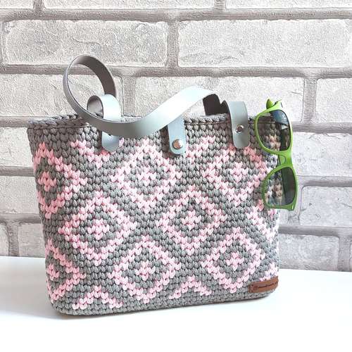 Custom handle tote bag Hand-woven tote