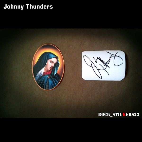Johnny Thunders  guitar stickers mary decal.png