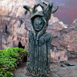 Horned God Cernunnos figurine Pagan altar statuette Spirit Shaman doll Forest god Wicca statue Primitive small figure