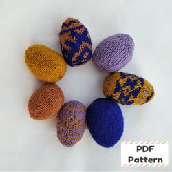 Knit egg pattern, Knit Easter egg pattern, Easter knitting pattern, Easter egg knitting pattern, Fair isle pattern
