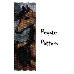 Horse Peyote Beading Pattern Bracelet, Seed Bead Bracelet, Horse Beaded Pattern Graph Digital PDF