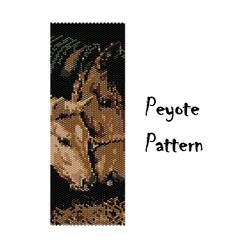 Horses Peyote Beading Pattern Bracelet, Seed Bead Bracelet, Beaded Pattern Graph Digital PDF