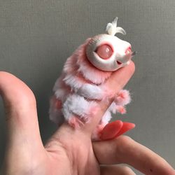 Shrimp ART doll fantasy animal toy Shrimp miniature sculpture OOAK Shrimp stuffed toy creature