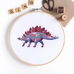 Stegosaurus Dinosaur Cross Stitch Pattern