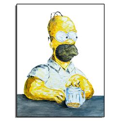 Homer Simpson Poster / Homer Simpson Print on paper / Simpsons Wall Art / The Simpsons Poster / Doh Wall Art