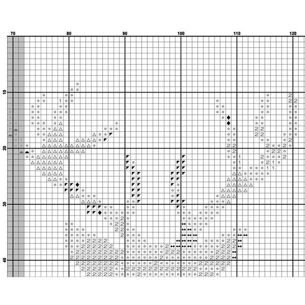 Floral Deer Black And White PDF Chart.jpg
