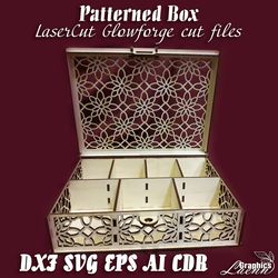 multifunctional box vector model for laser cut cnc plan, 3 and 4 mm, dxf cdr ai svg eps vector files for laser cut