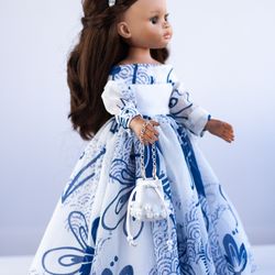 dianna effner little darling dress, exclusive clothes for 13 inch doll, paola reina outfit, 32 cm doll, waist 13 - 14.5