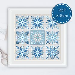 LP004 Christmas cross stitch pattern for begginer - Easy xstitch pattern in PDF format - Instant download - stitch chart