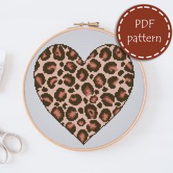 LP0059 Valentines day cross stitch pattern for begginer - Heart love xstitch pattern in PDF format - Instant download