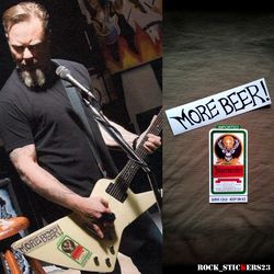 James Hetfield Jagermeister and More beer stickers decal Gibson explorer guitar