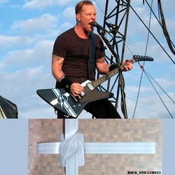 Guitar vinyl stickers strips James Hetfield rock decal