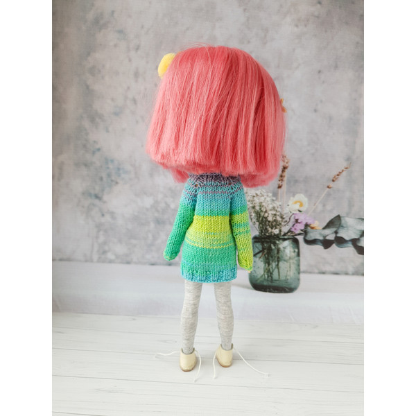 Blythe pattern knit cardigan, Blythe sweater pattern pdf, Blythe doll clothes, Doll sweater knitting pattern