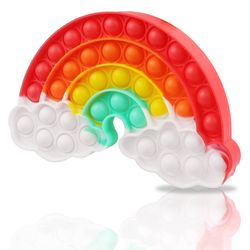 rainbow cloud pop it fidget toy