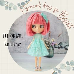 pdf blythe dress, blythe clothes pattern, cute blythe pattern, doll clothes pattern instant download pdf