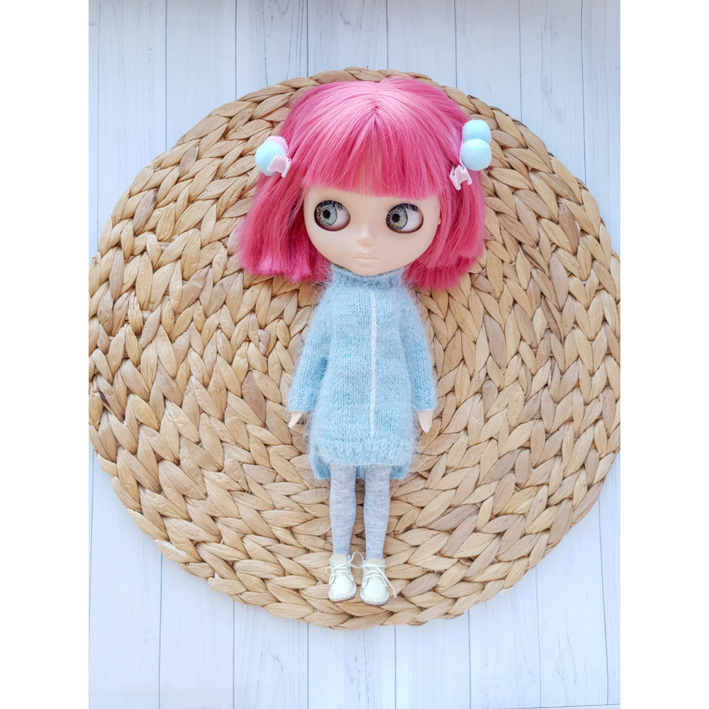 Blythe basic dress pattern, Pattern dress for Blythe, Doll dress knitting pattern, Blythe mood outfit pattern