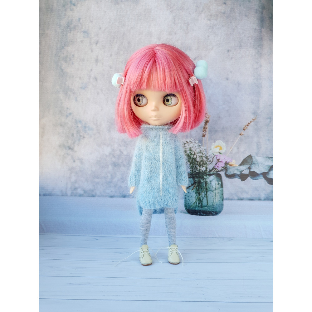 Blythe basic dress pattern, Pattern dress for Blythe, Doll dress knitting pattern, Blythe mood outfit pattern