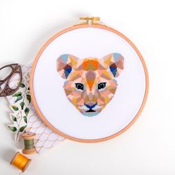 Baby Lion Cross Stitch Pattern