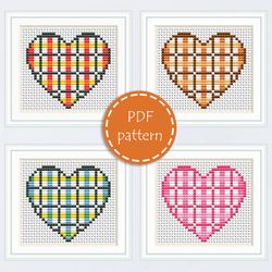LP0094 Love cross stitch pattern for begginer - Valentines day xstitch pattern in PDF format -hoop art  Instant download