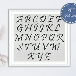 LP0098 Alphabet cross stitch pattern for begginer - Lettering xstitch pattern in PDF format - Instant download