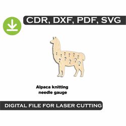 Knitting needles Alpaca. Vector plan for laser cutting CNC