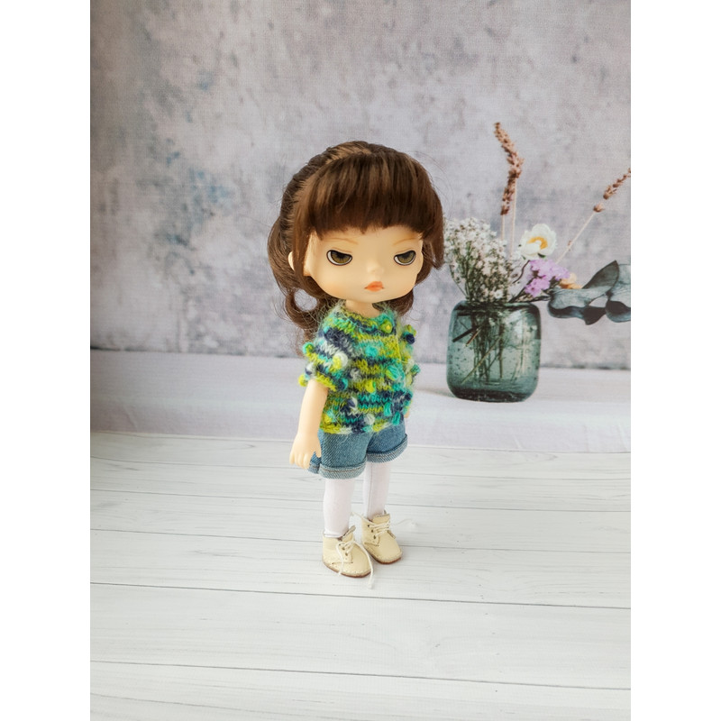 Blythe knit sweater pattern, Holala clothes pattern, Doll clothes pattern, PDF Blythe clothes