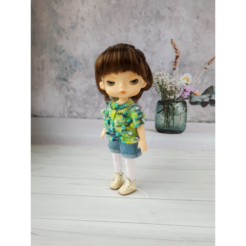 Blythe knit sweater pattern, Holala clothes pattern, Doll clothes pattern, PDF Blythe clothes