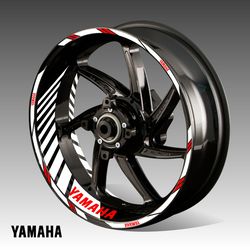Wheel decals Yamaha rim stickers motorcycle YZF R1 R3 R6 wheel stripes rim tape reflective