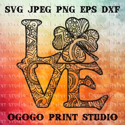 shamrock svg, zentangle svg, st patrick's day svg, mandala svg for handmade