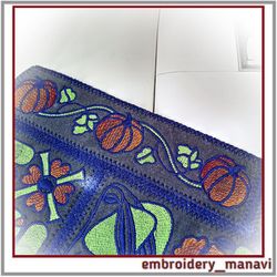Machine embroidery design Set 7 Pumpkins border