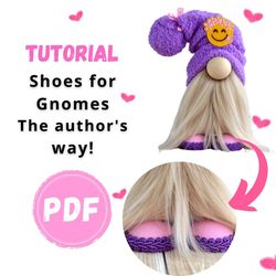 DIY Shoes for Gnome, PDF Gnome Patterns, Gnome Pattern, Norwegian Gnome,  Pattern Gnome, nordic gnome pattern,  nisse