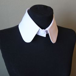 Removable white collar, Fake shirt collar necklace, Party playmate bunnygirl Halloween costume, detachable dickey collar
