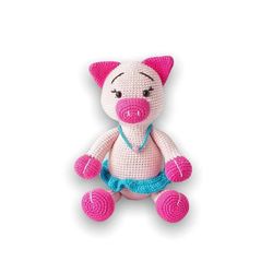 crochet pig pattern, amigurumi pattern, crochet animals, crochet patterns