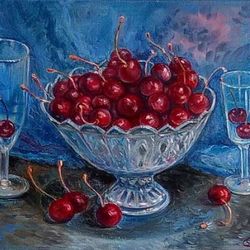 blue picture "Cherry" for a gift