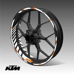 KTM Duke motorcycle wheel stickers rim decals stripes rim tape