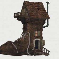 pdf counted vintage cross stitch pattern | the cross stitchcross stitch househighly detailed cross stitchcross | 4 sizes