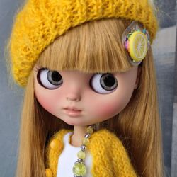 Blythe custom doll in lemon costume