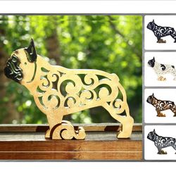 figurine french bulldog, statuette made of wood (mdf)