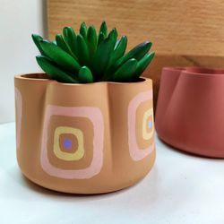 Cactus pot with drainage | Succulent small planter | Concrete planter | Mini succulent gift | Cactus lover