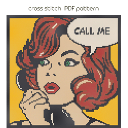 Pop Art cross stitch, Pop Art cross stitch pattern, Modern cross stich, PDF Pattern /32/