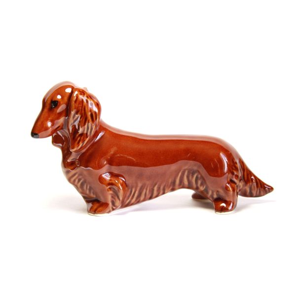 red Longhaired Dachshund figurine