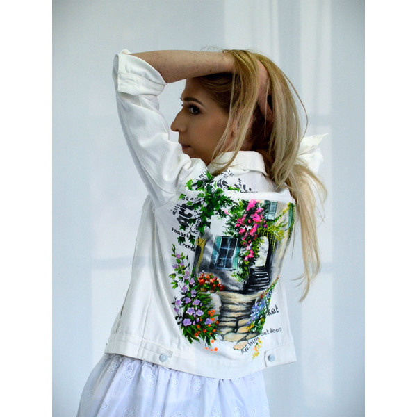 .hand painted women jacket-jean jacket-denim jacket-girl fabric clothing-designer art-wearable art-custom clothes 8.jpg