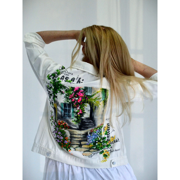 .hand painted women jacket-jean jacket-denim jacket-girl fabric clothing-designer art-wearable art-custom clothes 10.jpg