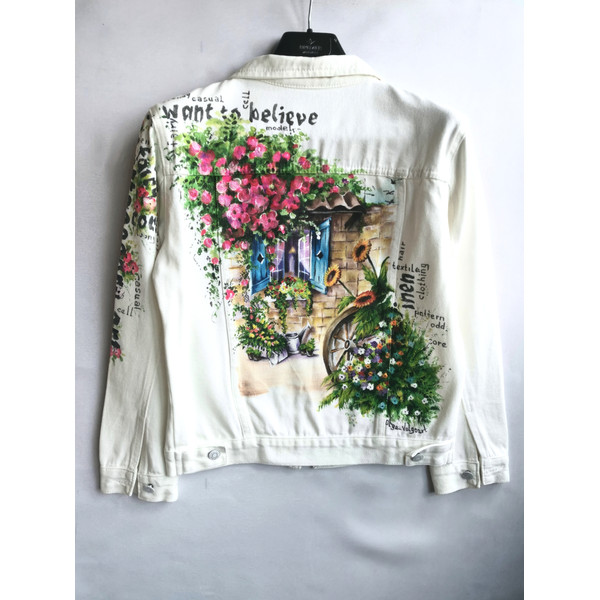 hand painted women jacket-jean jacket-denim jacket-girl fabric clothing-designer art-wearable art-custom clothes 14.jpg