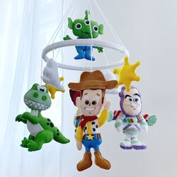 Toy story baby mobile for crib Baby cot mobile nursery Toy story nursery Disney baby mobile Gender reveal gift