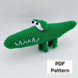 Crocodile crochet pattern, Crochet alligator pattern, Caiman crochet pattern, Crochet croc pattern, Alligator amigurumi